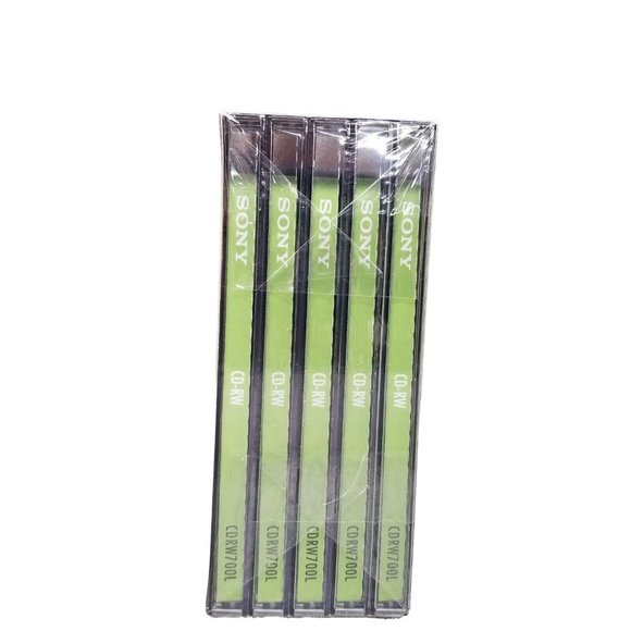 Sony CD - RW 5 Pack Blank Discs 700MB 80 Min Rewritable 5CDRW700L New, Sealed - Picture 6 of 15